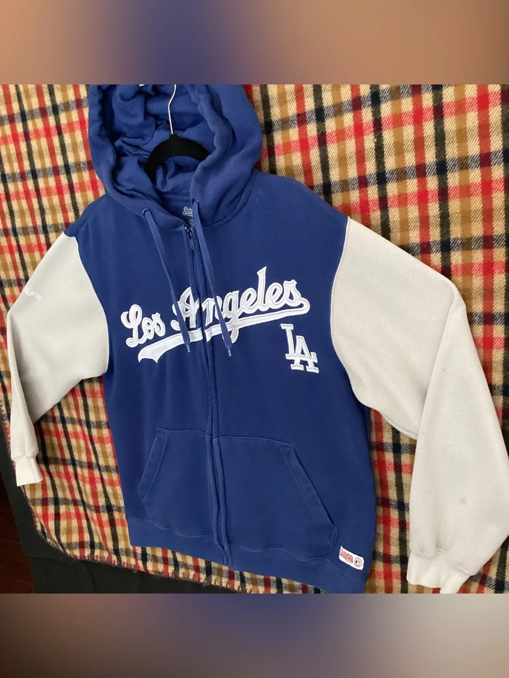 Stitches x Los Angeles dodgers zip up hoodie sweatshirt